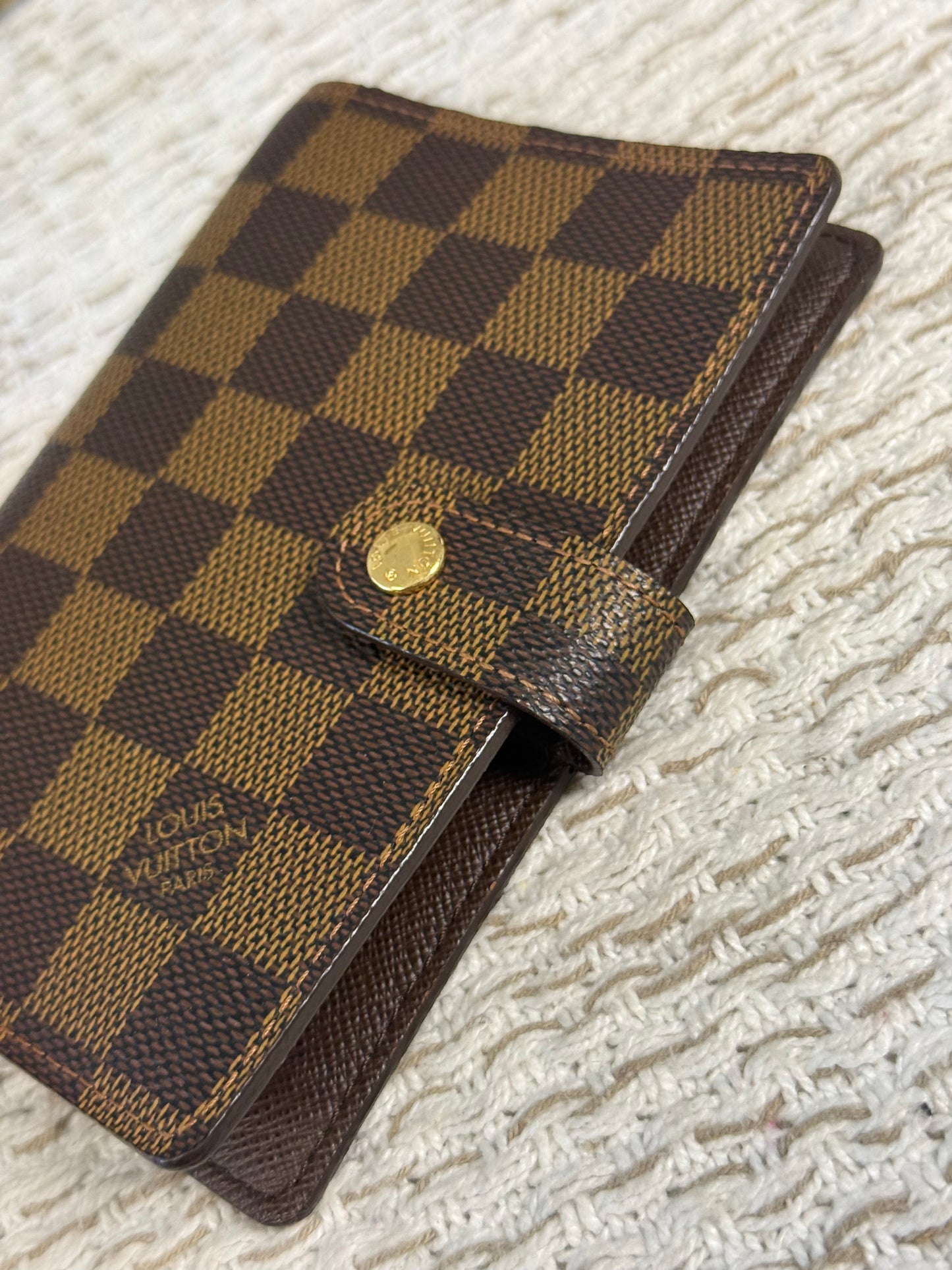 LOUIS VUITTON AGENDA PM DAMIER EBÈNE PLANNER COVER BROWN