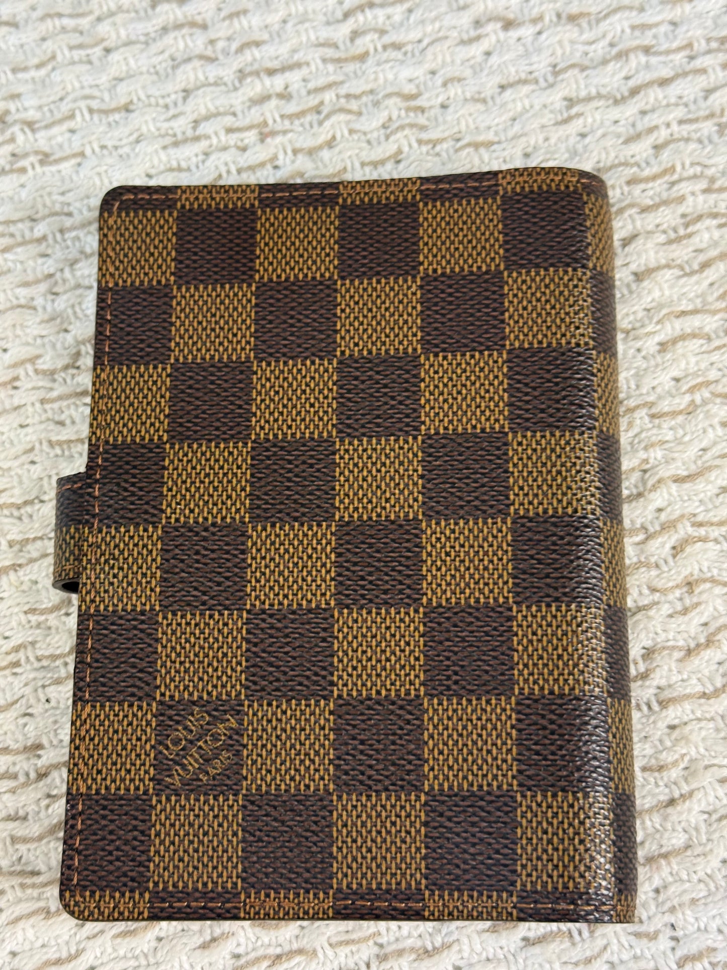 LOUIS VUITTON AGENDA PM DAMIER EBÈNE PLANNER COVER BROWN