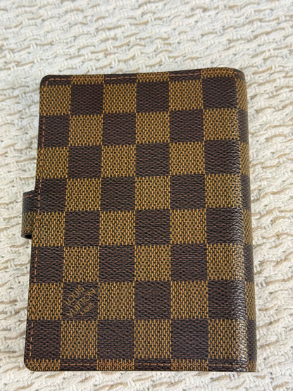 Agenda PM Damier Ebène Planner Cover Brown