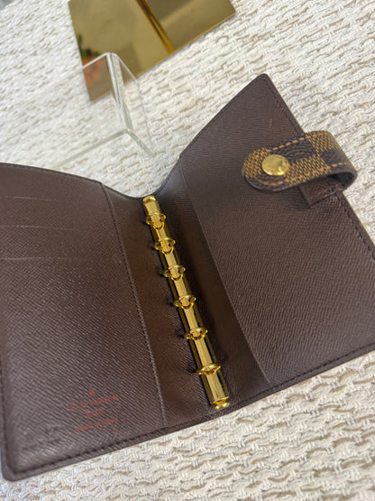 Agenda PM Damier Ebène Planner Cover Brown
