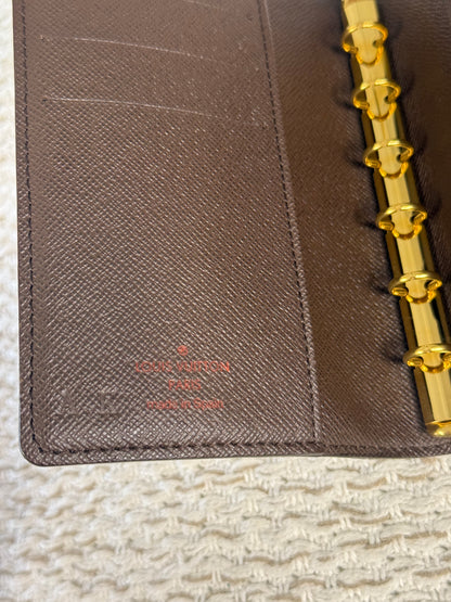 Agenda PM Damier Ebène Planner Cover Brown
