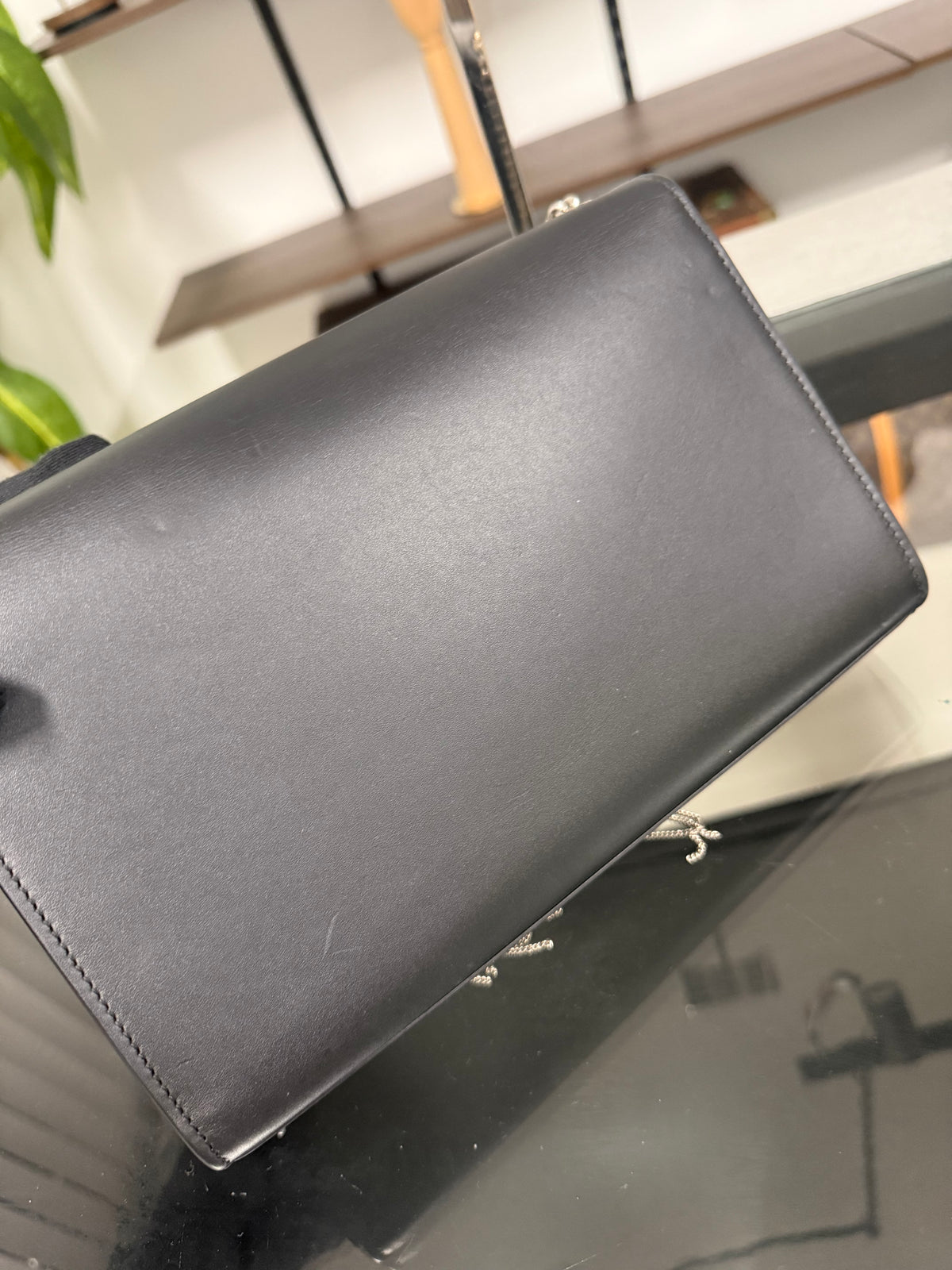 SAINT LAURENT Kate Tassel Medium Shoulder Bag Black Leather YSL