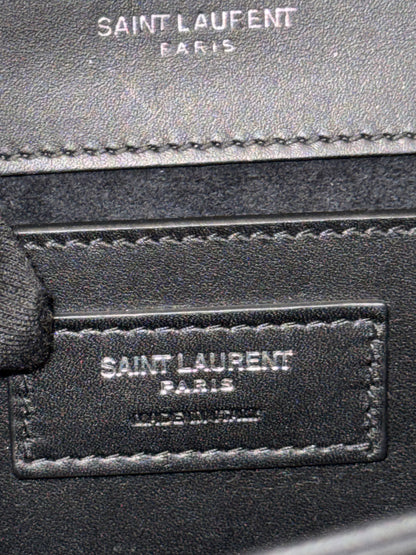 SAINT LAURENT Kate Tassel Medium Shoulder Bag Black Leather YSL