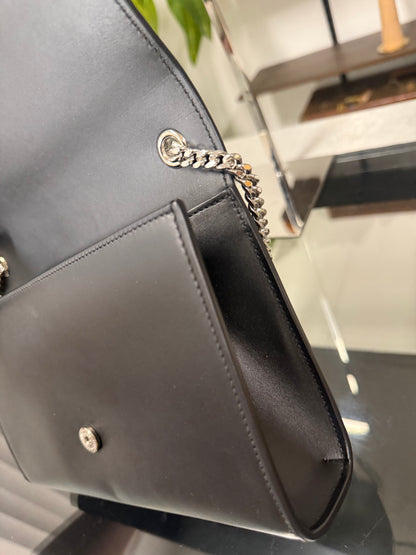 SAINT LAURENT Kate Tassel Medium Shoulder Bag Black Leather YSL