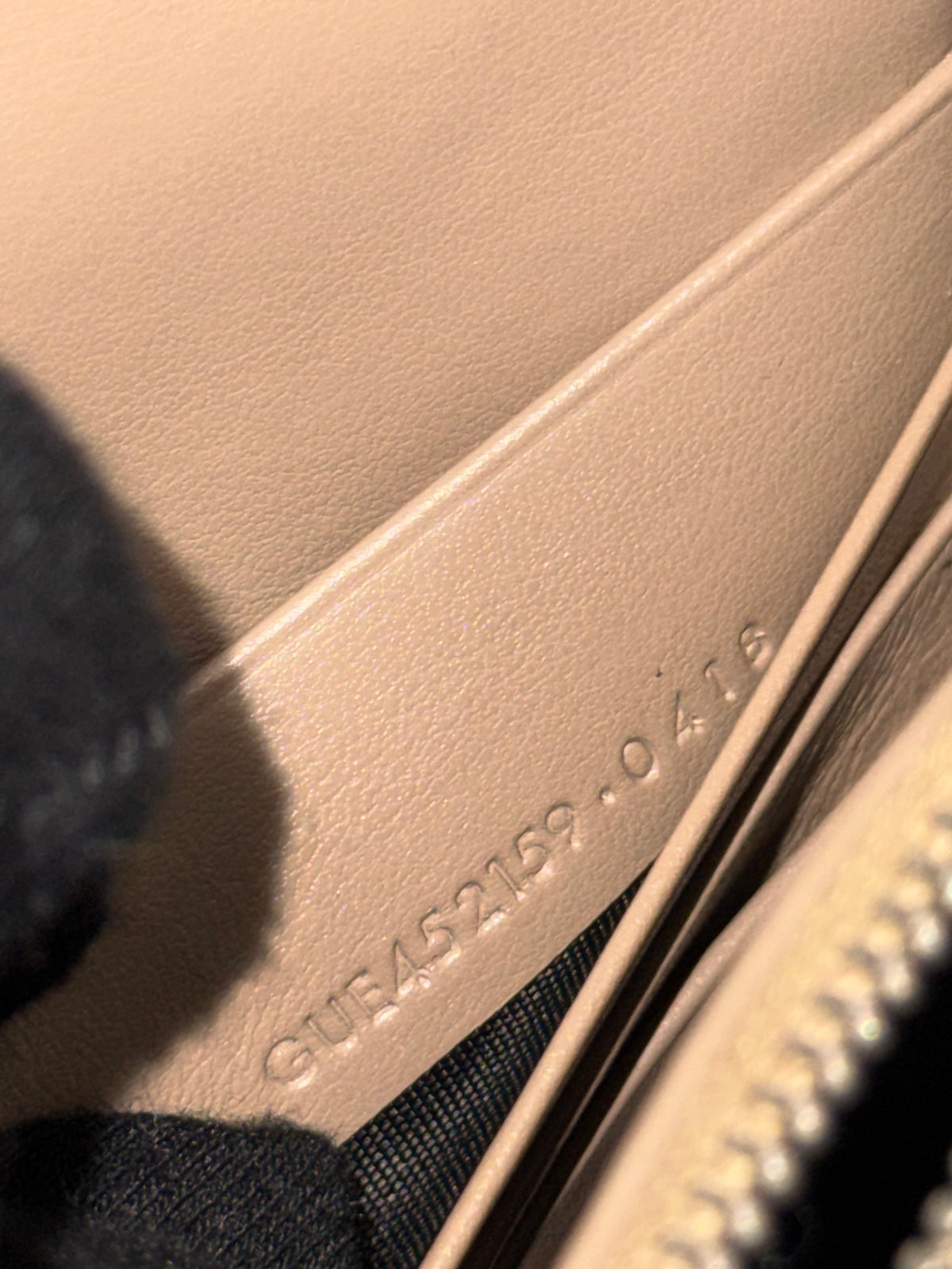 Saint Laurent Kate Tassel croc-embossed wallet on chain in beige calfskin - YSL