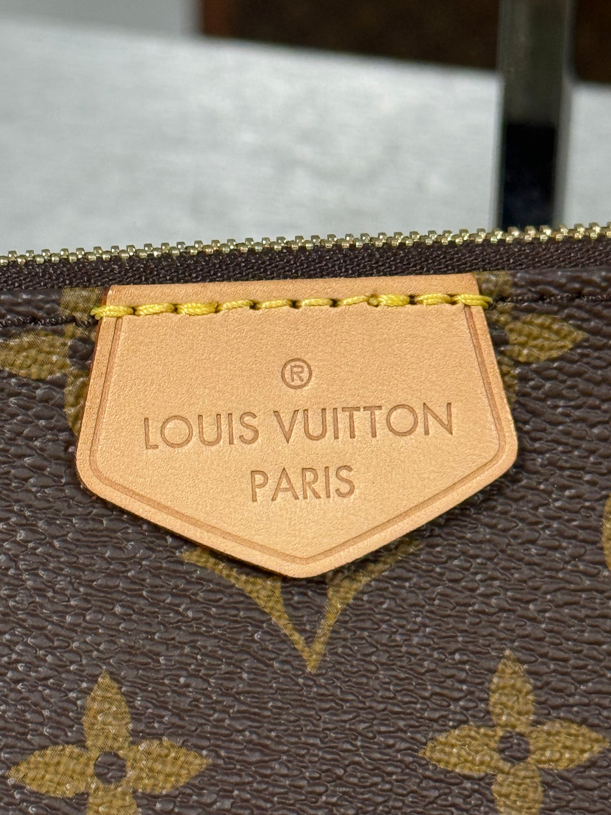 LOUIS VUITTON Multi Pochette Accessoires in Monogram Pink Strap