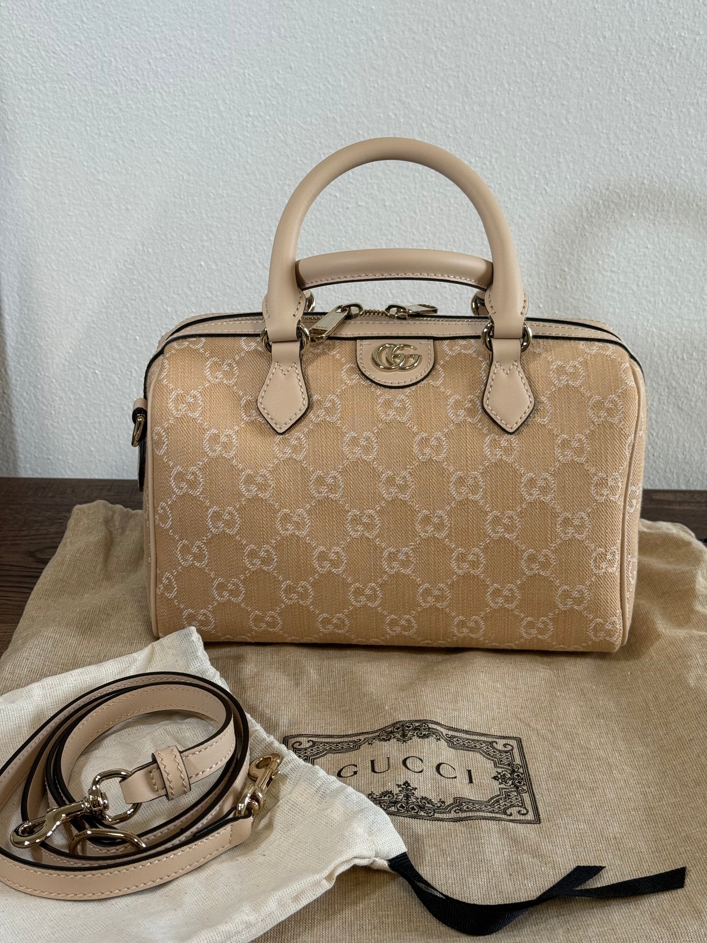 GUCCI BOSTON BAG IN BEIGE