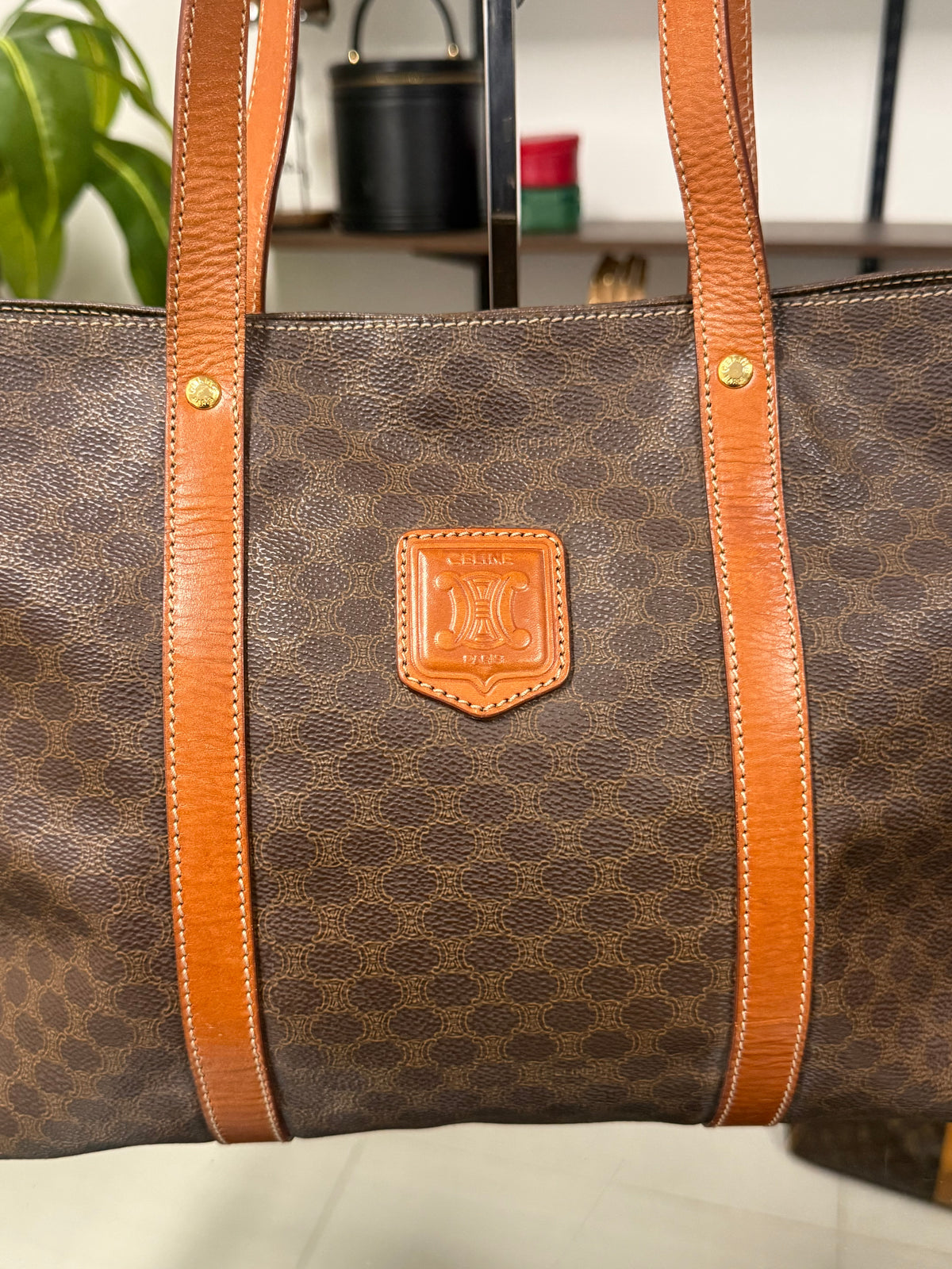 Vintage Celine Macadam Tote Bag