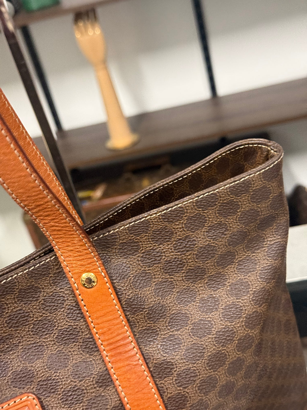 Vintage Celine Macadam Tote Bag