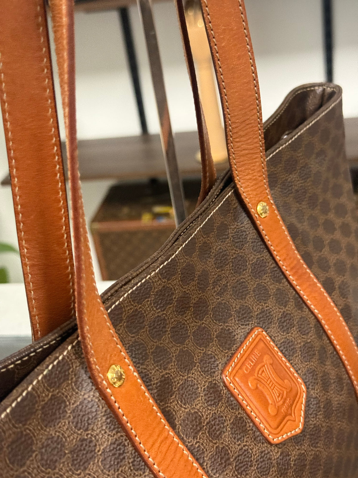 Vintage Celine Macadam Tote Bag
