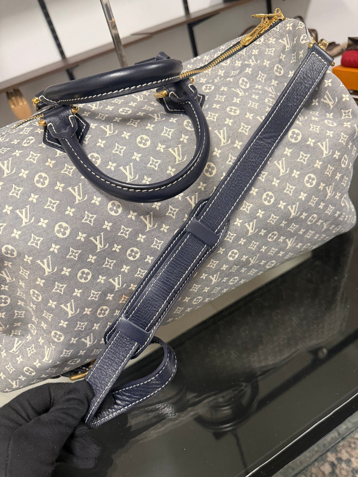 LOUIS VUITTON Speedy Voyage 45 Monogram Idylle M56706 Encre