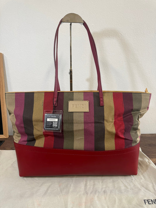 FENDI RAFFIA TOTE BAG