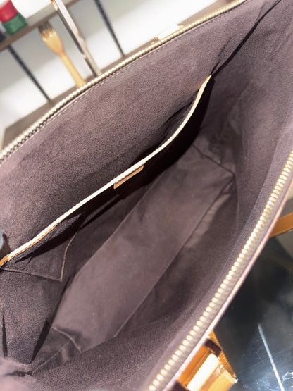 Vintage Celine Macadam Tote Bag Beige Canvas