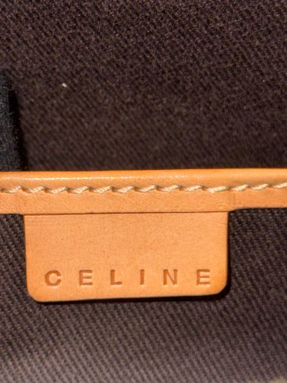 Vintage Celine Macadam Tote Bag Beige Canvas