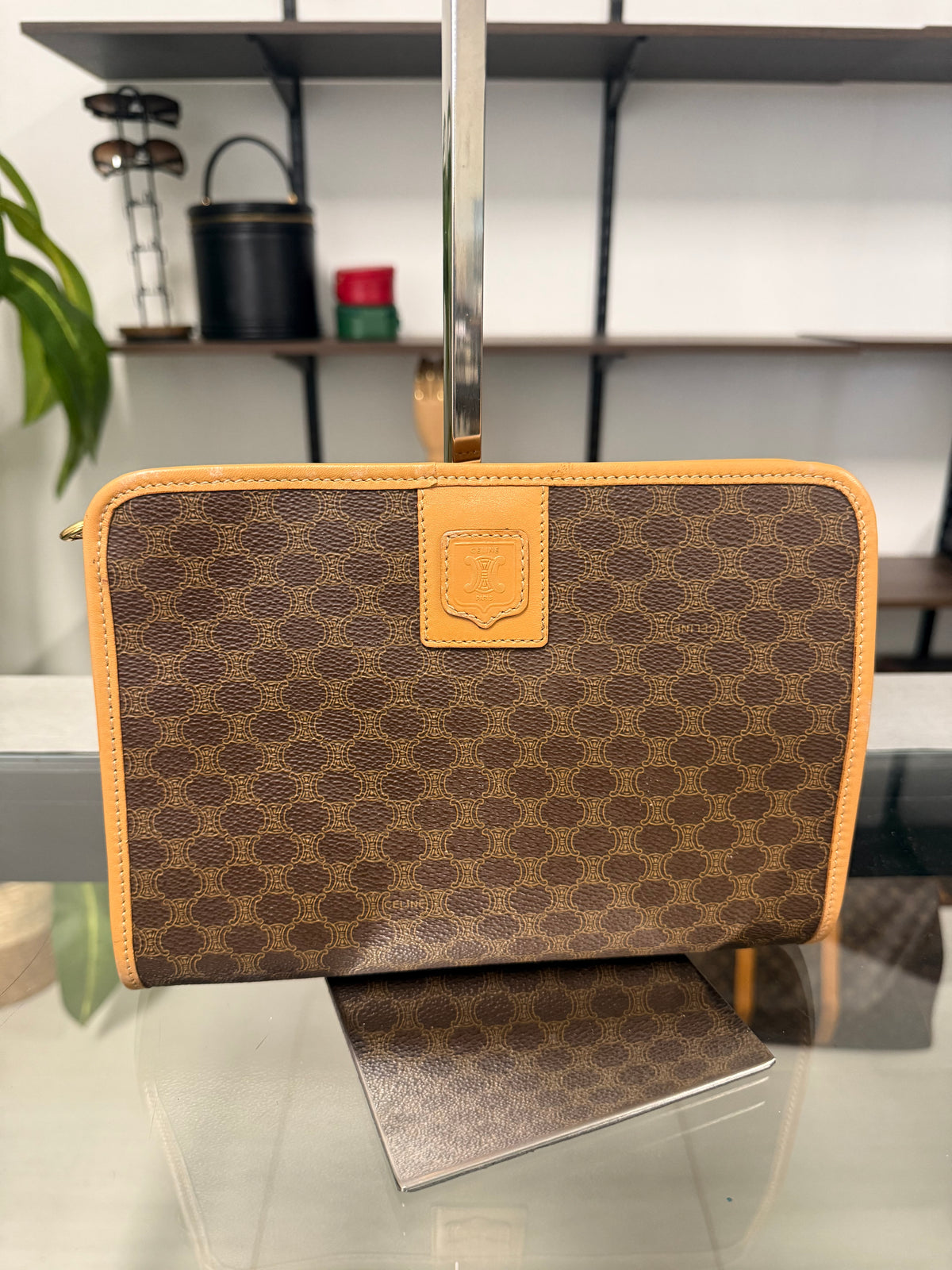 Celine Macadam Pattern Clutch Bag