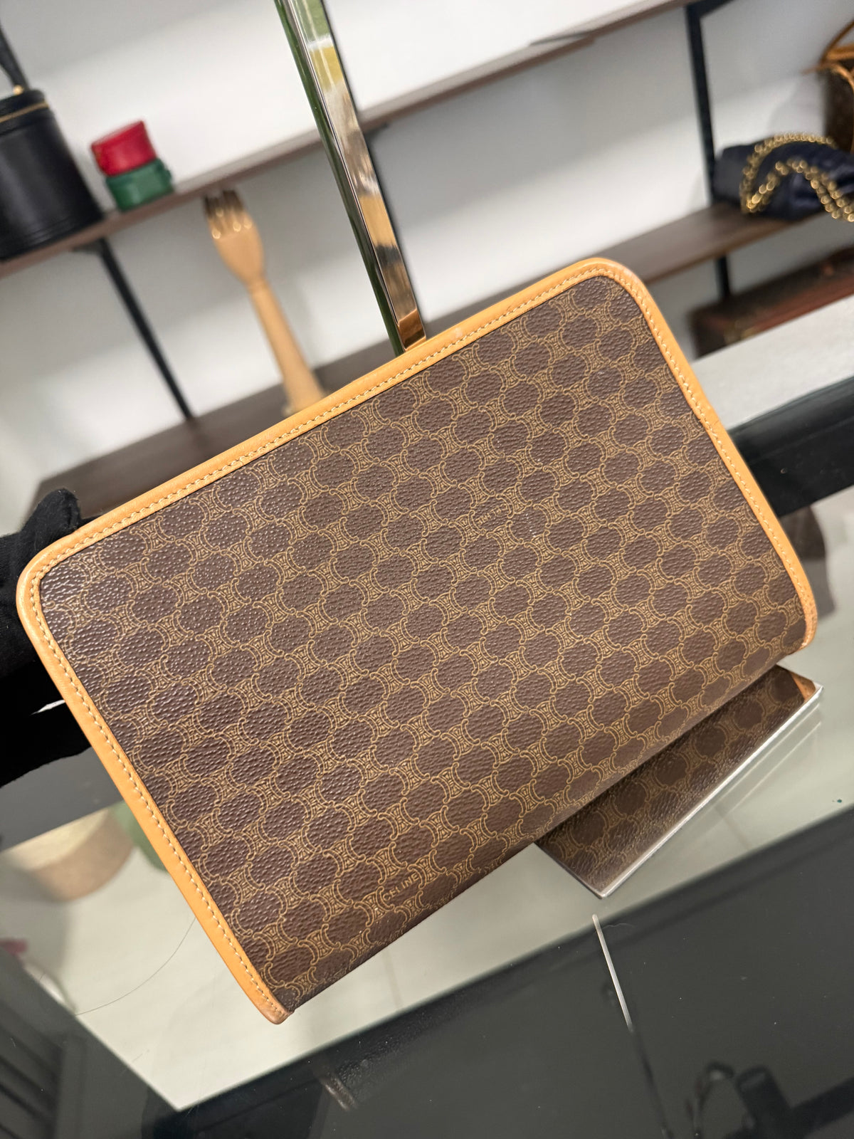 Celine Macadam Pattern Clutch Bag