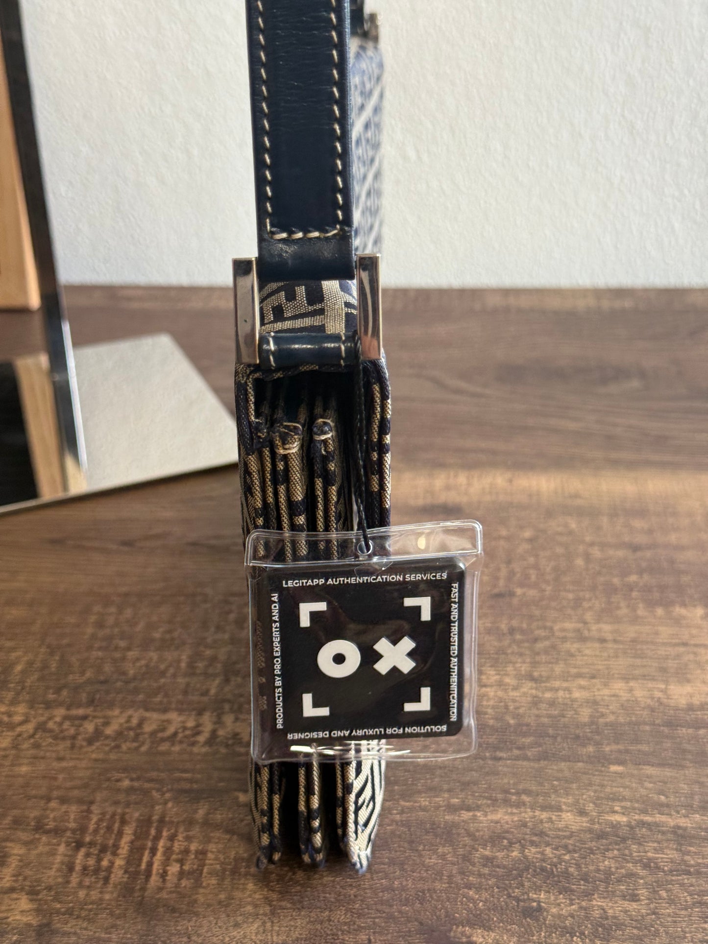 FENDI ZUCCHINO MAMA BAGUETTE NAVY BLUE
