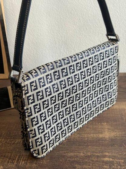 FENDI ZUCCHINO MAMA BAGUETTE NAVY BLUE