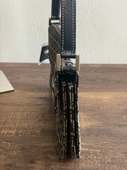 FENDI ZUCCHINO MAMA BAGUETTE NAVY BLUE