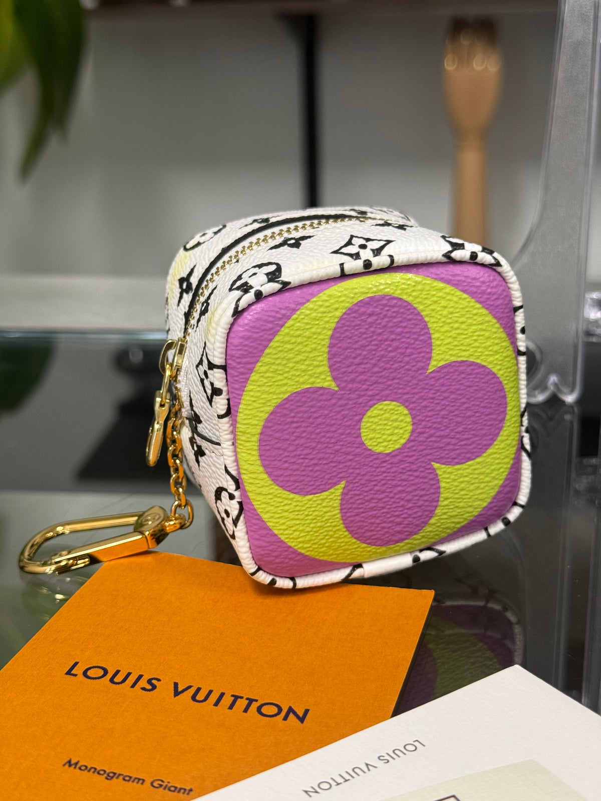 Louis Vuitton Monogram Giant Porte Monnaie Cube Pouch M67669