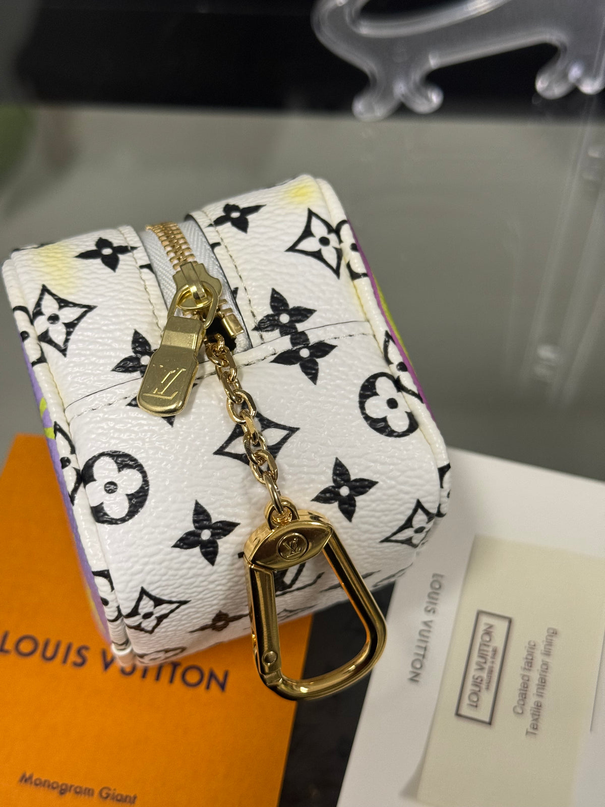 Louis Vuitton Monogram Giant Porte Monnaie Cube Pouch M67669