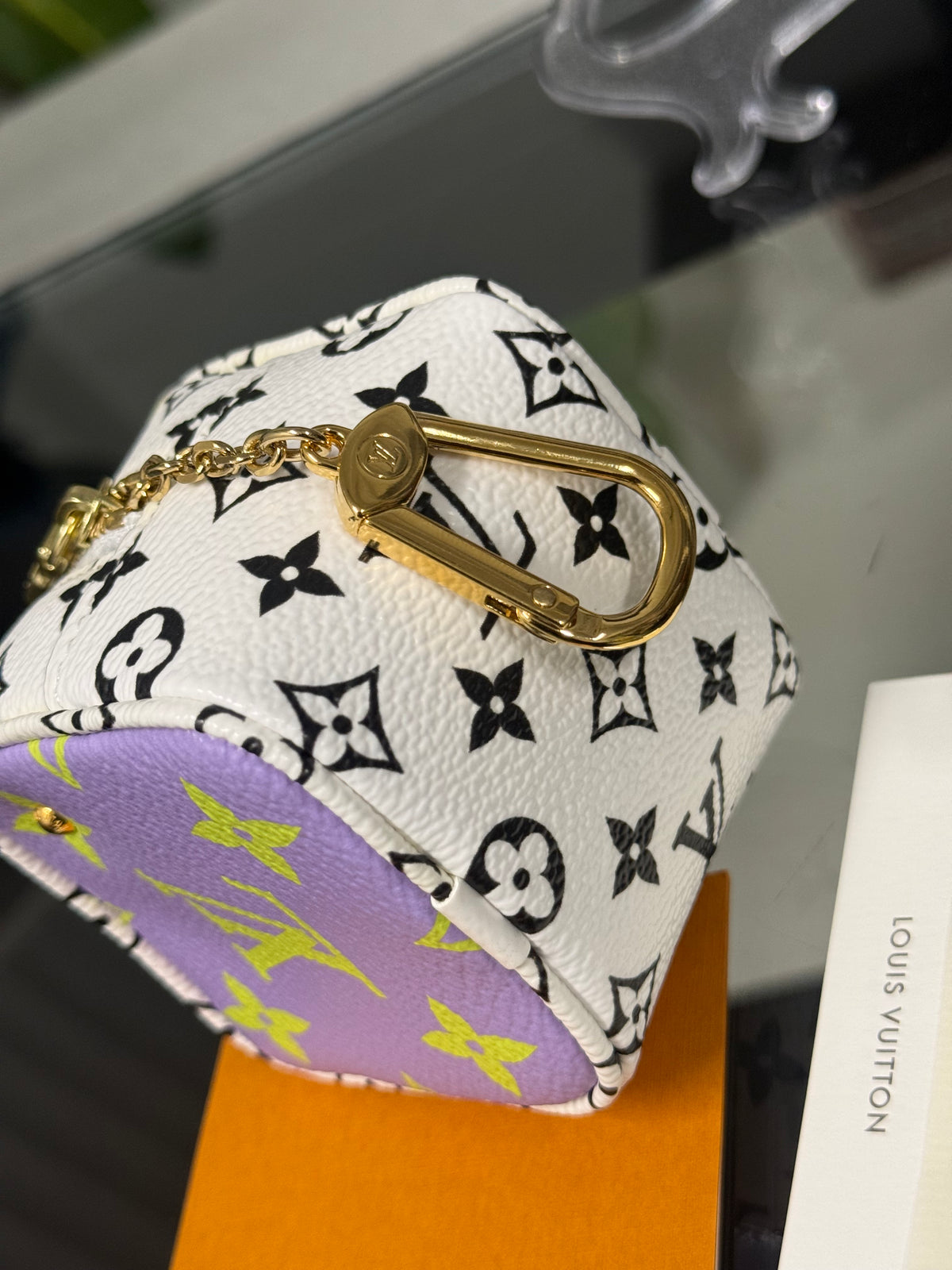 Louis Vuitton Monogram Giant Porte Monnaie Cube Pouch M67669
