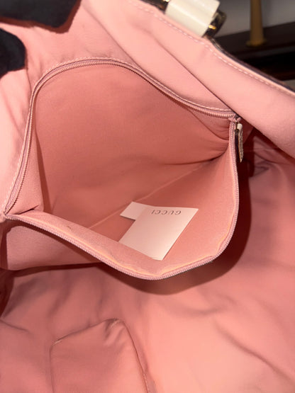 Gucci Abbey Tote Bag 141472 in Pink GG Jacquard
