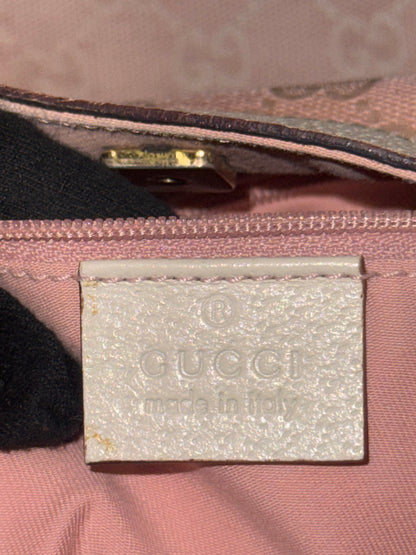 Gucci Abbey Tote Bag 141472 in Pink GG Jacquard