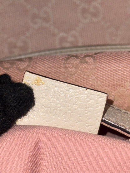 Gucci Abbey Tote Bag 141472 in Pink GG Jacquard