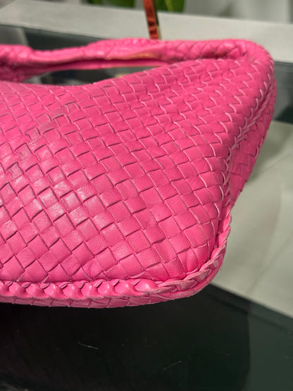 Intrecciato Medium Hobo Pink Shoulder Bag