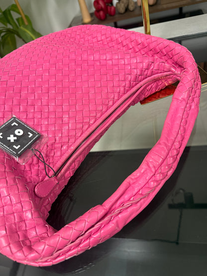 Intrecciato Medium Hobo Pink Shoulder Bag