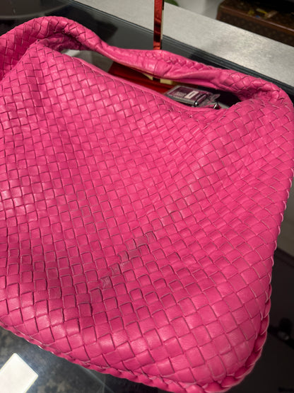 Intrecciato Medium Hobo Pink Shoulder Bag