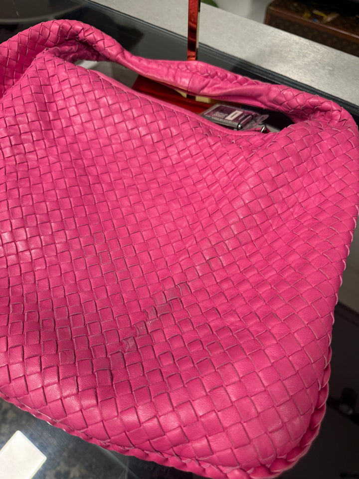 Intrecciato Hobo Pink Shoulder Bag