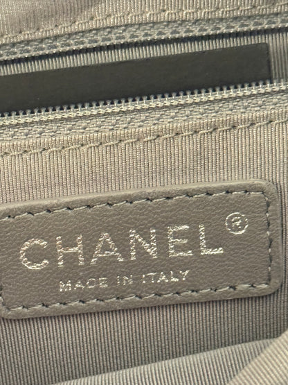 CHANEL Nylon Quilted Tweed Stitch Bubble Tote Black SHW