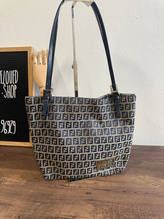 FENDI ZUCCHINO BLUE MINI TOTE BAG