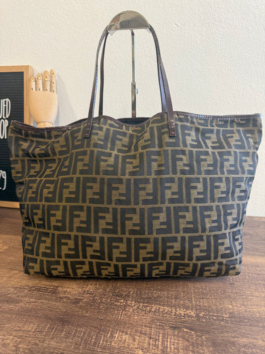 FENDI ZUCCA MONOGRAM TOTE BAG