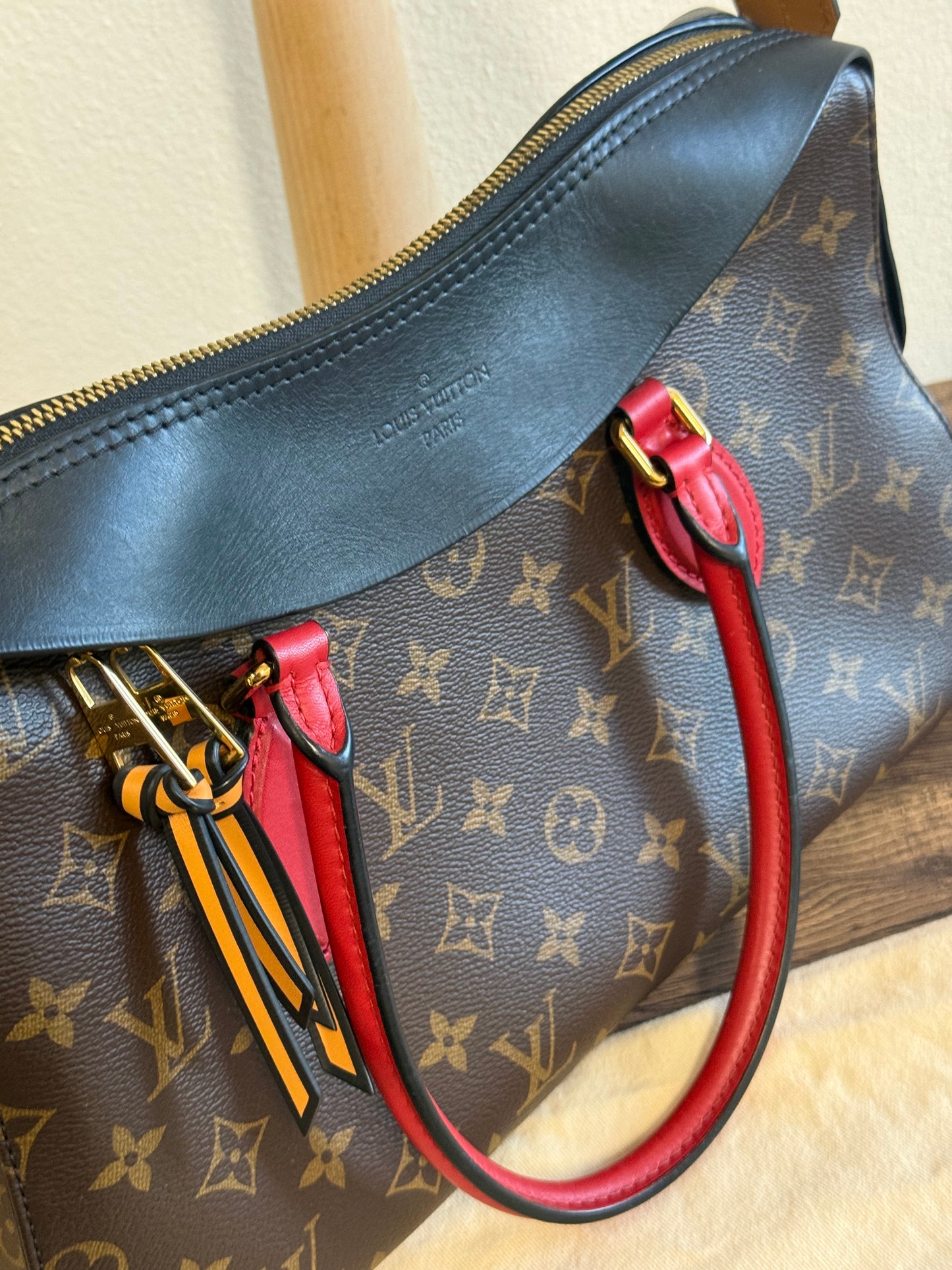 Louis Vuitton Tuileries NM Monogram Canvas and Tricolor Leather Bag