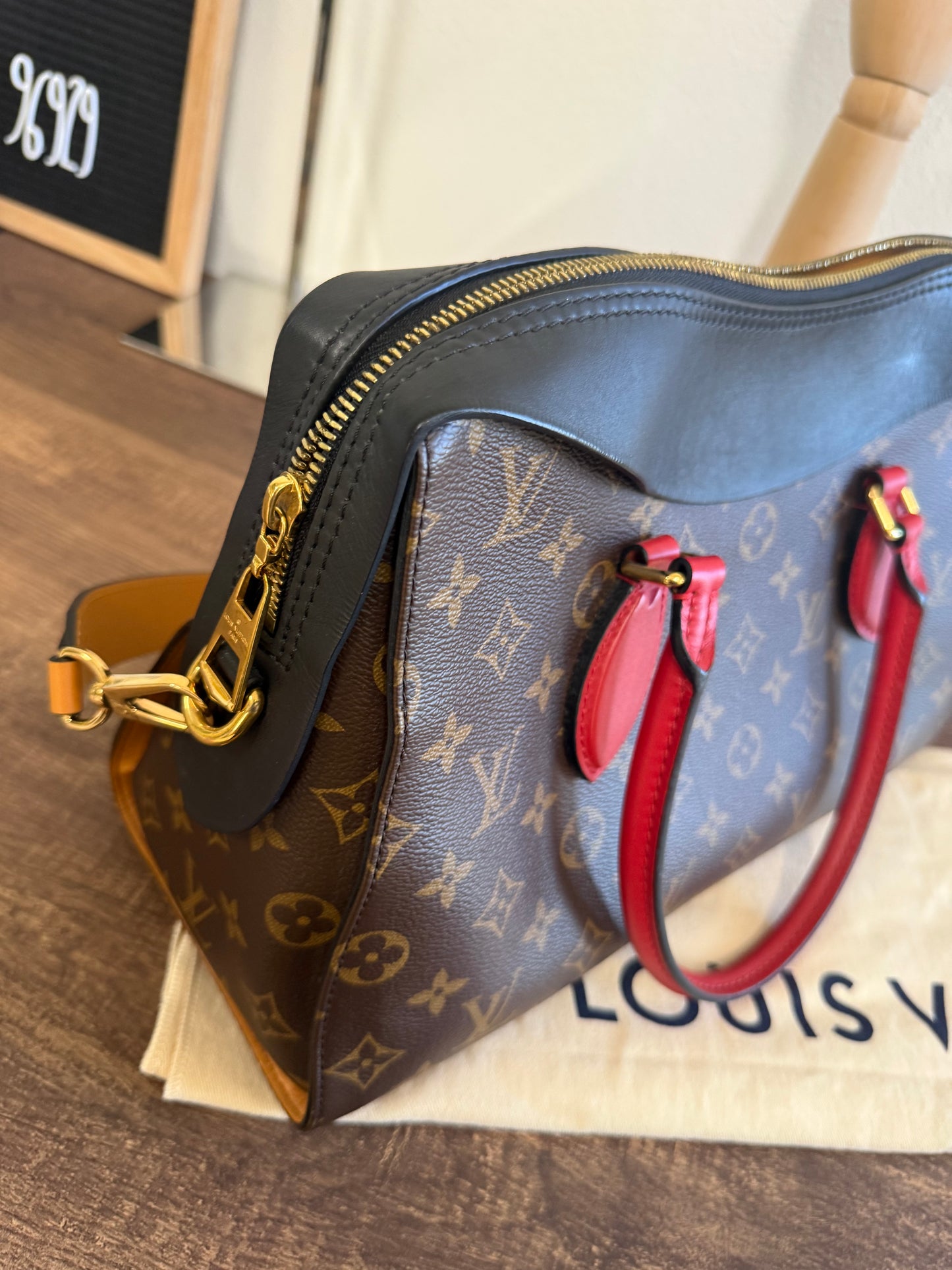 Louis Vuitton Tuileries NM Monogram Canvas and Tricolor Leather Bag