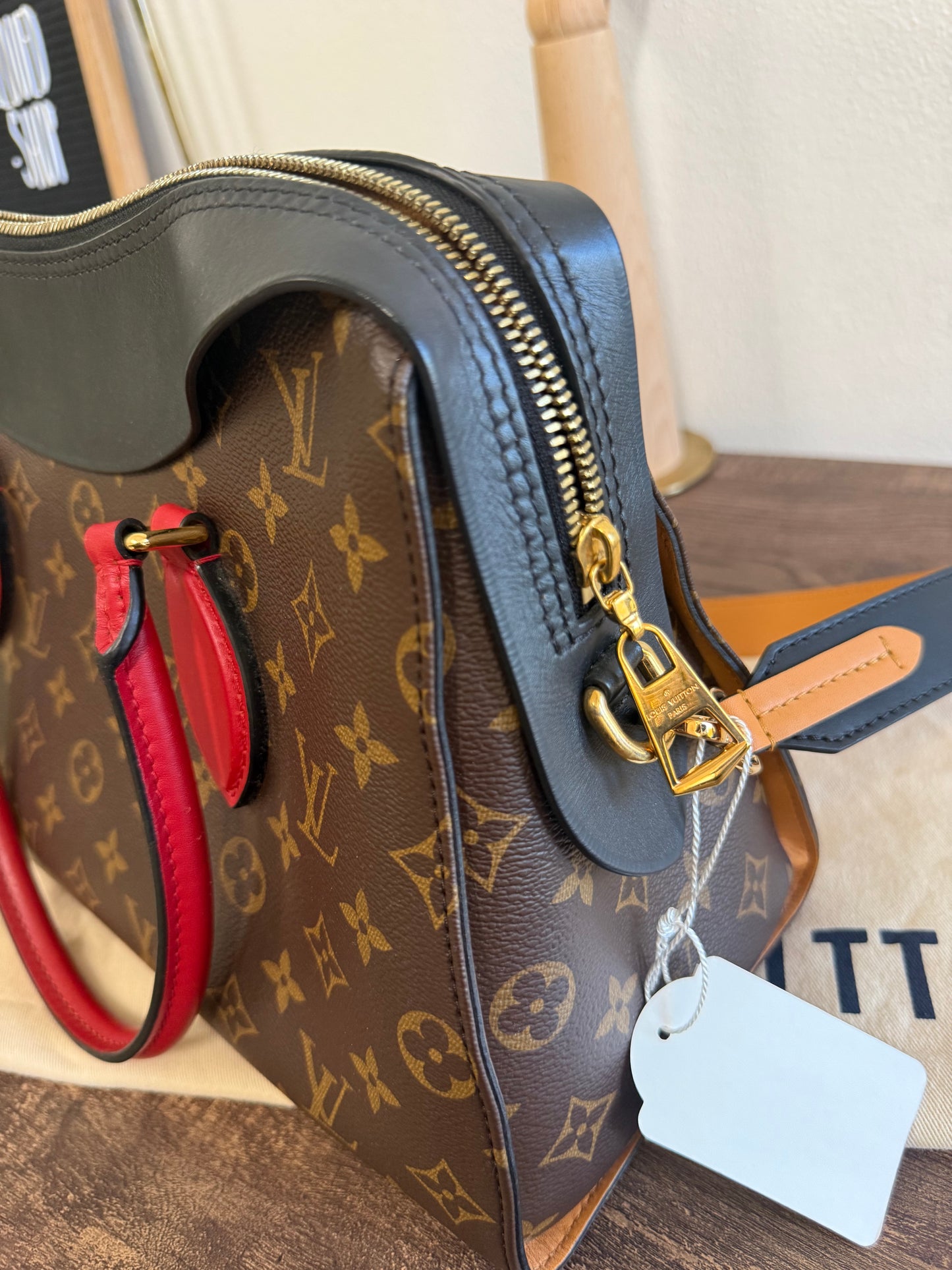 Louis Vuitton Tuileries NM Monogram Canvas and Tricolor Leather Bag