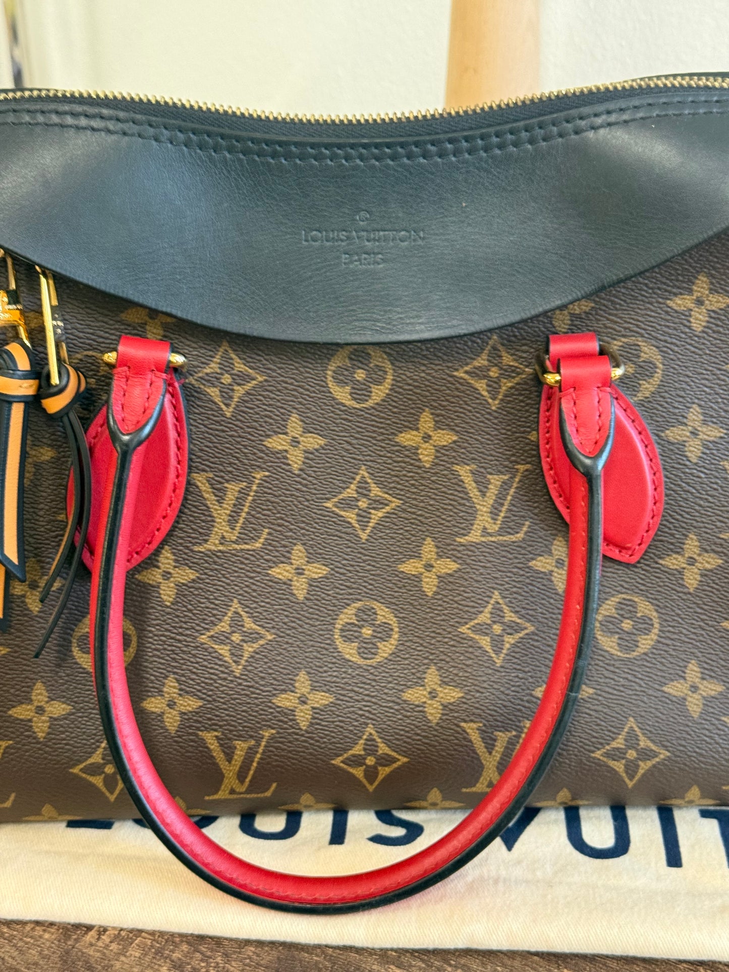Louis Vuitton Tuileries NM Monogram Canvas and Tricolor Leather Bag
