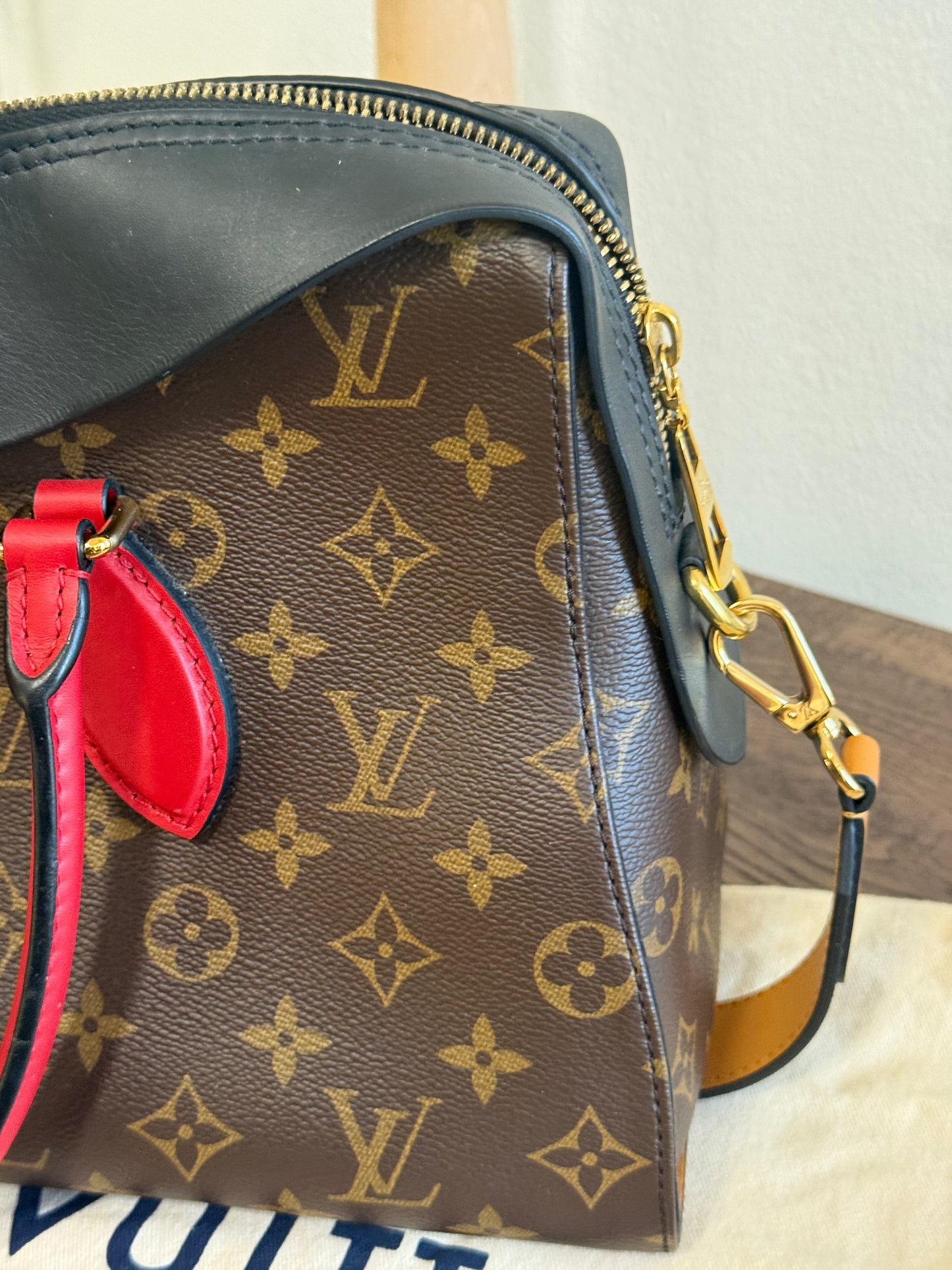 Louis Vuitton Tuileries NM Monogram Canvas and Tricolor Leather Bag
