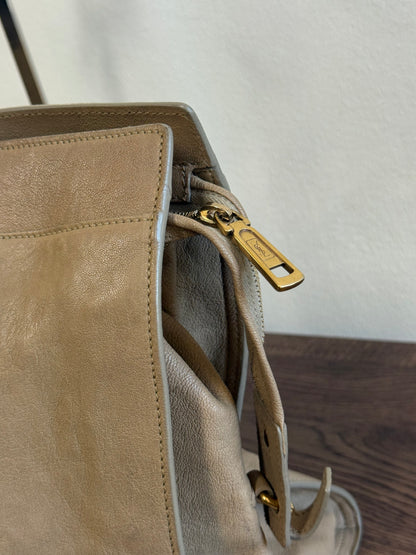 Yves Saint Laurent Taupe Leather Large Cabas ChYc Bag