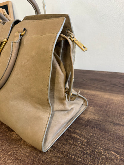Yves Saint Laurent Taupe Leather Large Cabas ChYc Bag