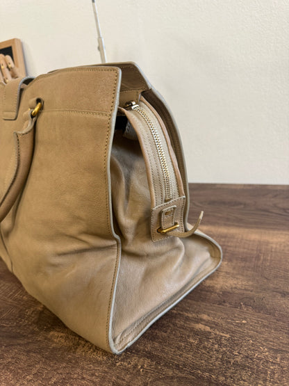 Yves Saint Laurent Taupe Leather Large Cabas ChYc Bag