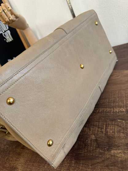 Yves Saint Laurent Taupe Leather Large Cabas ChYc Bag