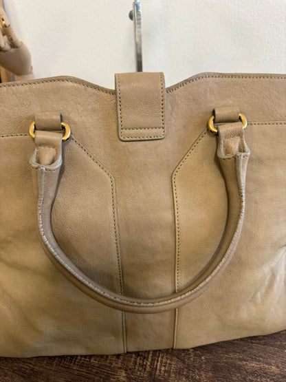Yves Saint Laurent Taupe Leather Large Cabas ChYc Bag