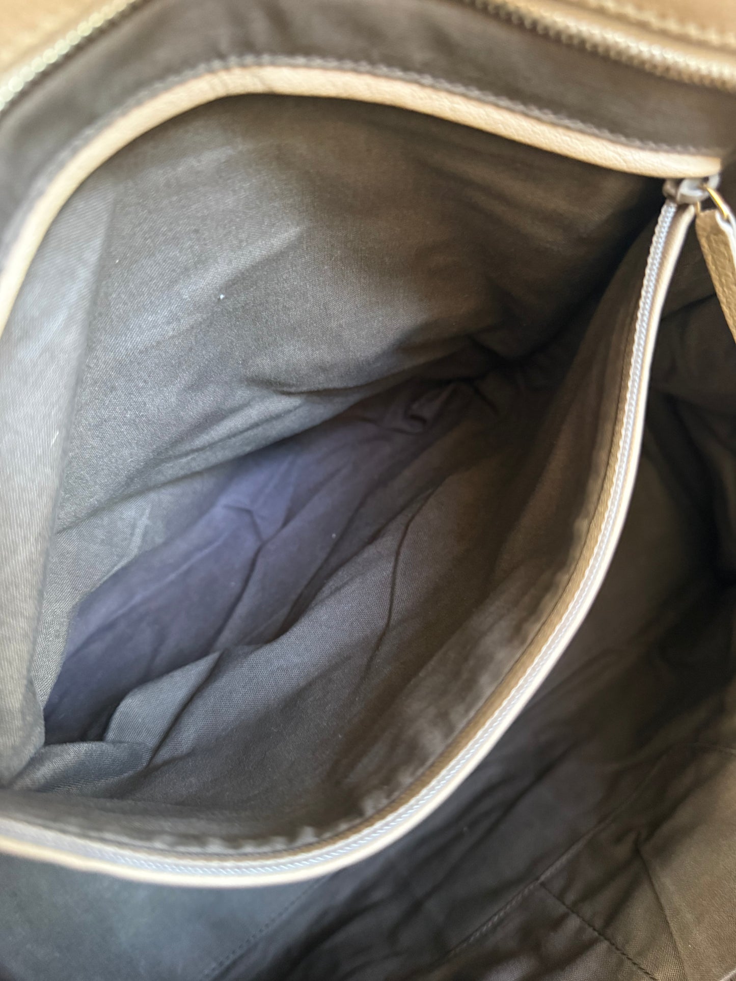 Yves Saint Laurent Taupe Leather Large Cabas ChYc Bag