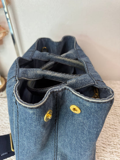 Logo Canapa Avio Denim Tote Bag