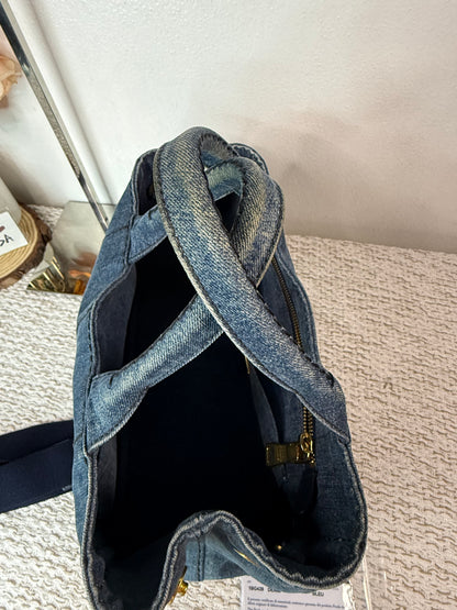 Logo Canapa Avio Denim Tote Bag