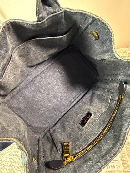 Logo Canapa Avio Denim Tote Bag
